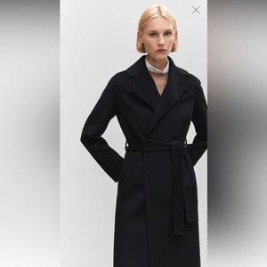 MANGO Handmade Wool Coat Black Size XS